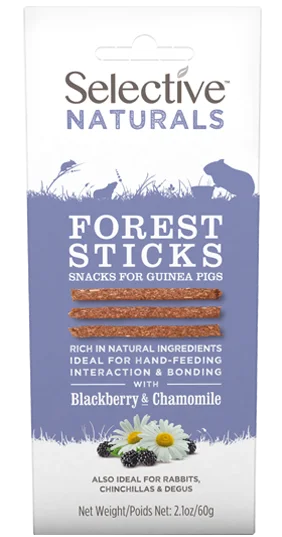 Selective Naturals Guinea Pig Forest Sticks 60g - Case of 4
