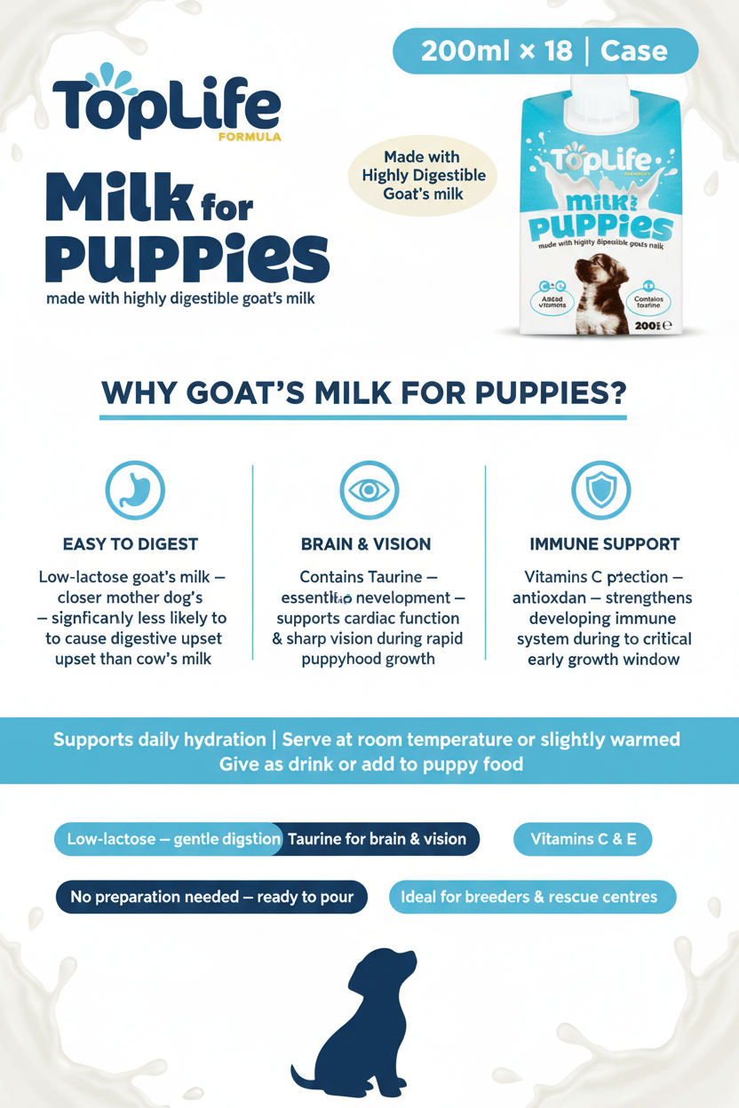 Toplife Goats Milk Puppies Infographic