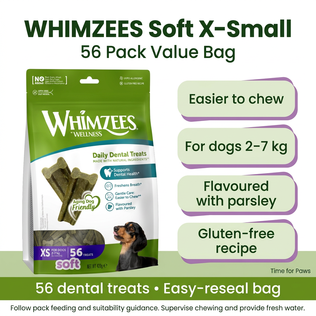 Whimzees Soft X-Small 56 pack infographic
