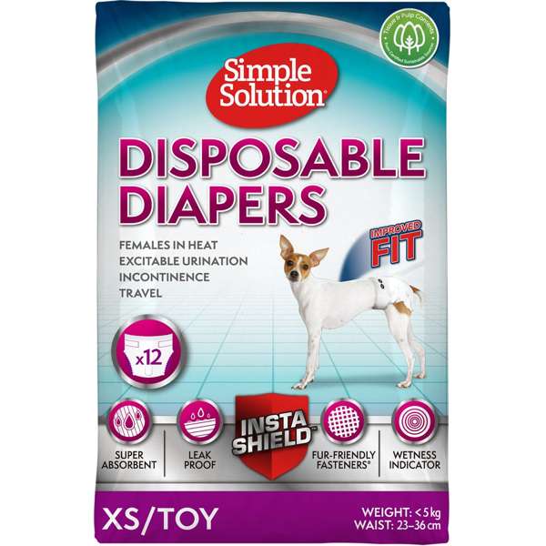 Simple Solution Disposable Diapers X-Small - 12 Pack