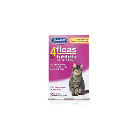 Johnson's Vet 4 Fleas Cat and Kitten Flea Tablets