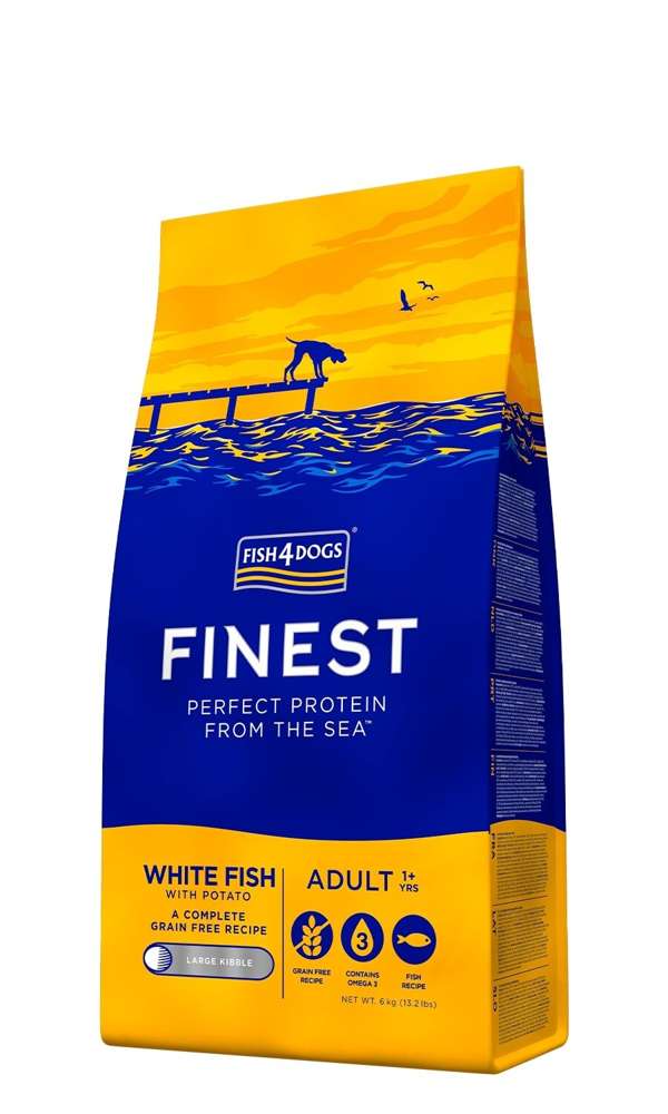 Fish4Dogs Finest Adult Whitefish Large Kibble