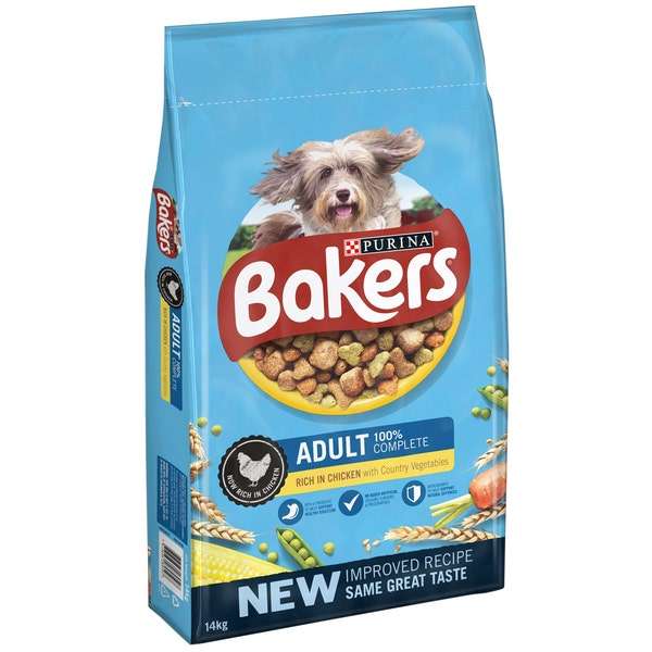 BAKERS Chicken with Vegetables Dry Dog Food 14kg - Free P&P
