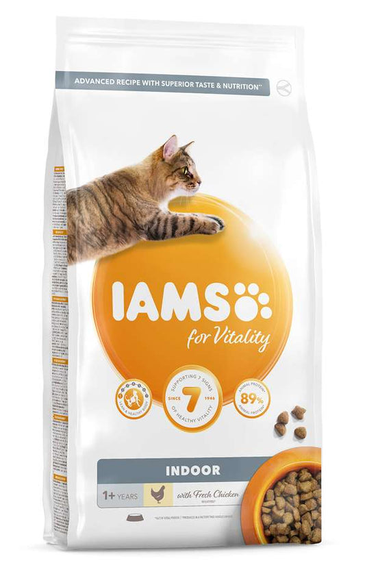 Iams Cat For Vitality Indoor Cat Food With Fresh Chicken For Adult And Senior Cats
