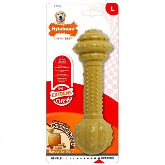 Nylabone Peanut Butter Extreme Barbell Chew