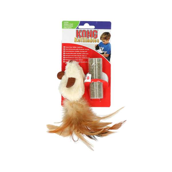 KONG Cat Feather Mouse 18cm