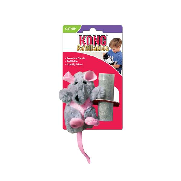 KONG Refillable Catnip Toy Rat 16cm