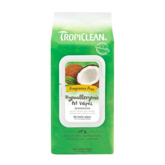 Tropiclean Hypoallergenic Wipes (100 pack)