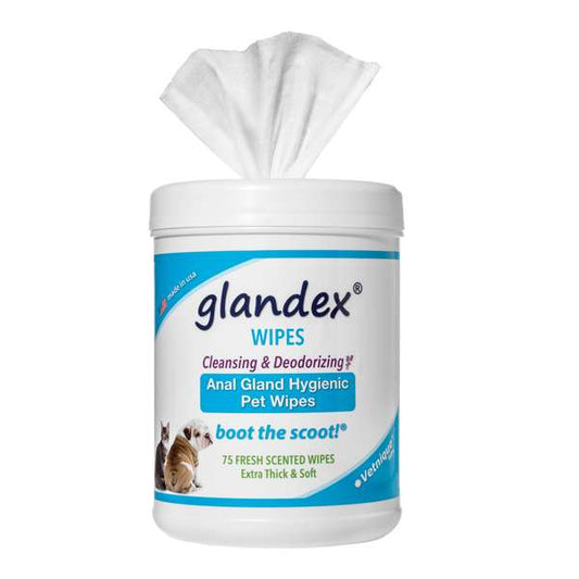Glandex Anal Pet Wipes - 75 Pack