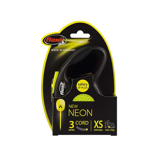 Flexi New Neon Cord Dog Lead Yellow