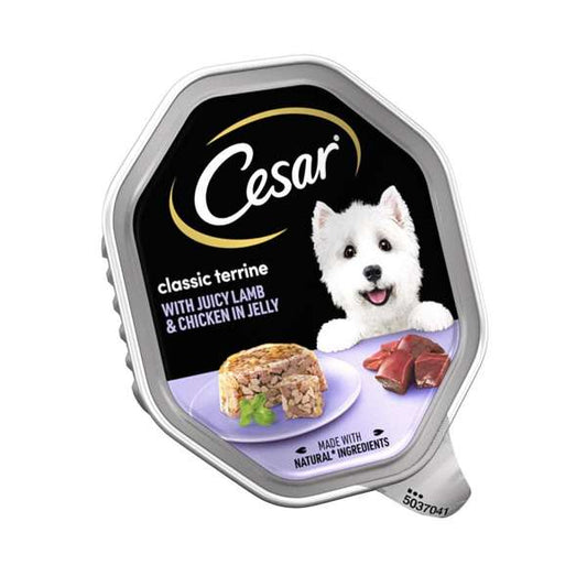 Cesar Foil Tray Classic Terrine with Juicy Lamb & Chicken in Jelly 14 x 150g