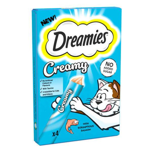 Dreamies Creamy with Scrumptious Salmon 4 x10g