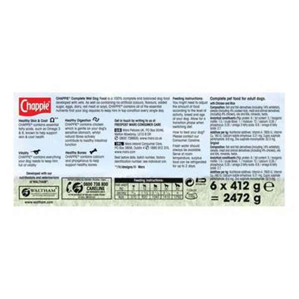 Chappie Cans - Favourites in Loaf 4 x 6 x 412g - Free P & P