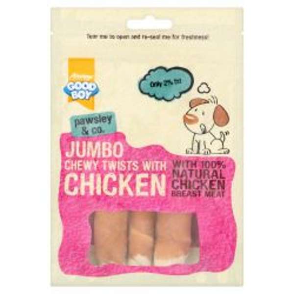 Good Boy Jumbo Chewy Twists with Chicken 100g Case of 12