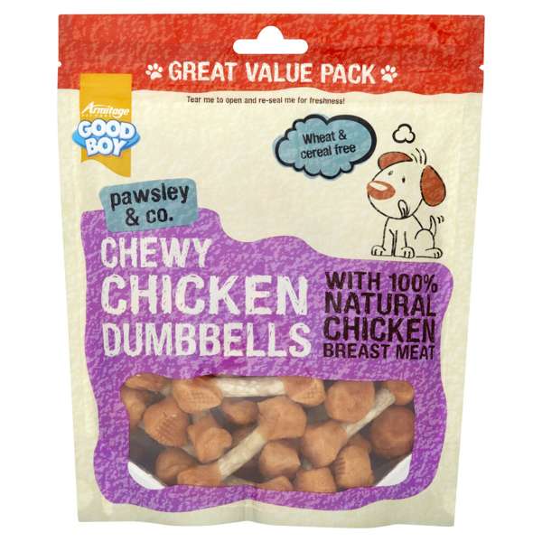 Good Boy Chewy Chicken Dumbbells