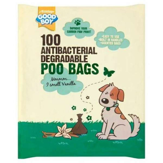 Good Boy Degradable Antibacterial Poo Bags - Pack of 100