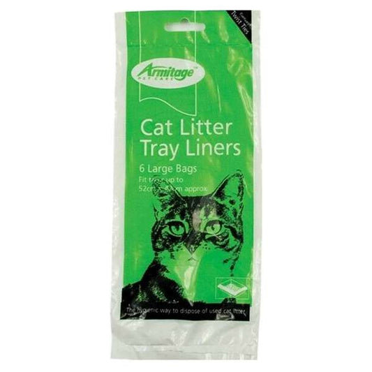Armitage Cat Litter Tray Liner - Large Green Pack of 6