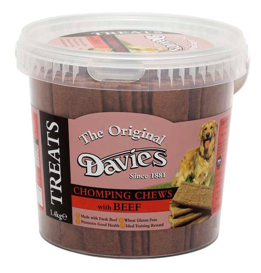 Davies Chomping Chews Beef 1.4kg Jar
