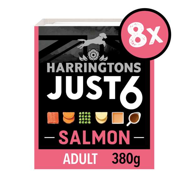 Harringtons Dog Tray Just 6 Salmon 8 x 380g