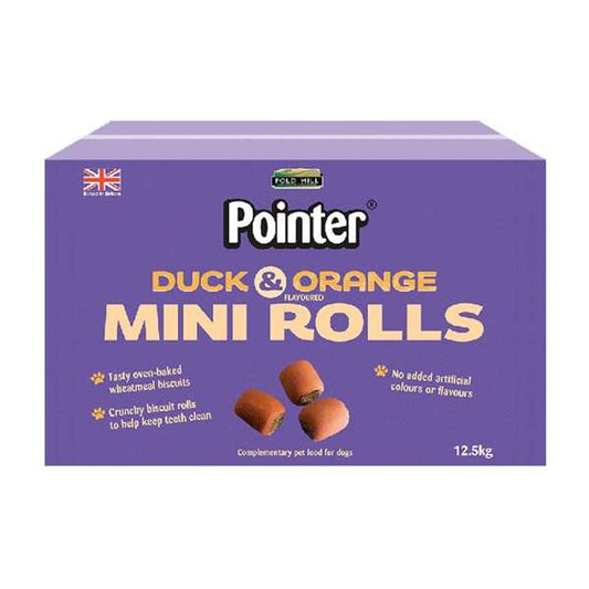 Pointer Duck & Orange Flavoured Mini Rolls 12.5kg
