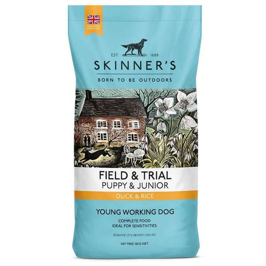 Skinners Field & Trial Puppy & Junior Duck & Rice 15kg - Free P&P