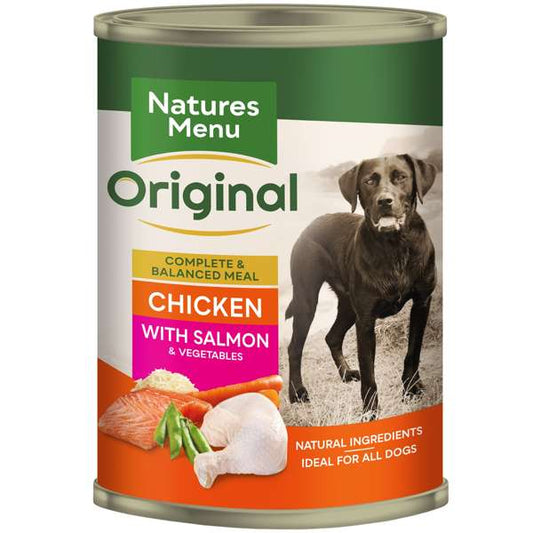 Natures Menu Original Dog Can Adult Chicken with Salmon and Vegetables 12 x 400g