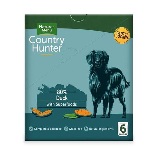 Country Hunter Dog Food Succulent Duck Pouch 6 x 150g