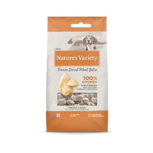 Natures Variety Freeze Dried Meat Bites Dog Chicken 20g