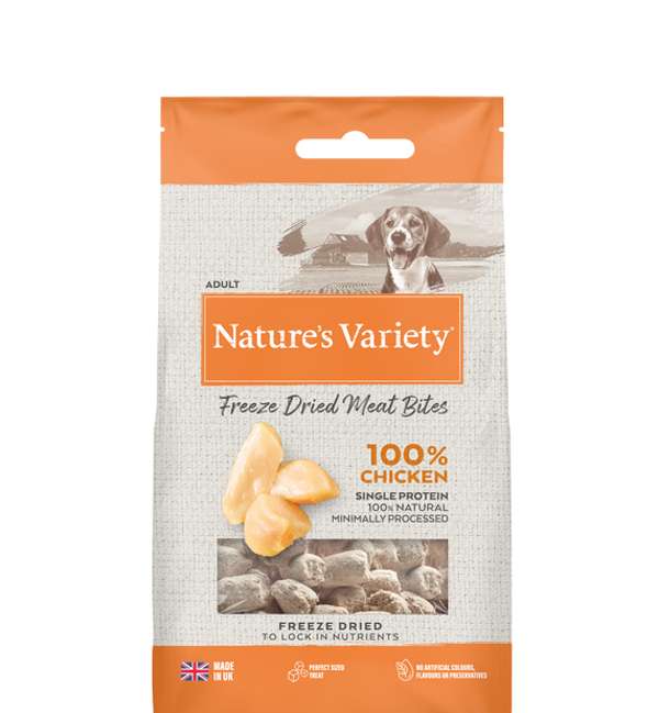 Natures Variety Freeze Dried Meat Bites Dog Chicken 20g
