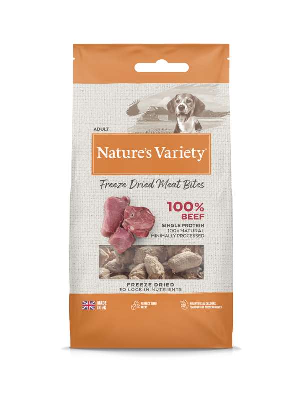 Natures Variety Freeze Dried Meat Bites Dog Beef 20g