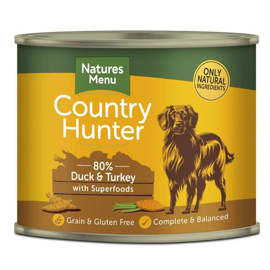 Country Hunter Dog Food Duck and Turkey with Superfoods Can 6 x 600g