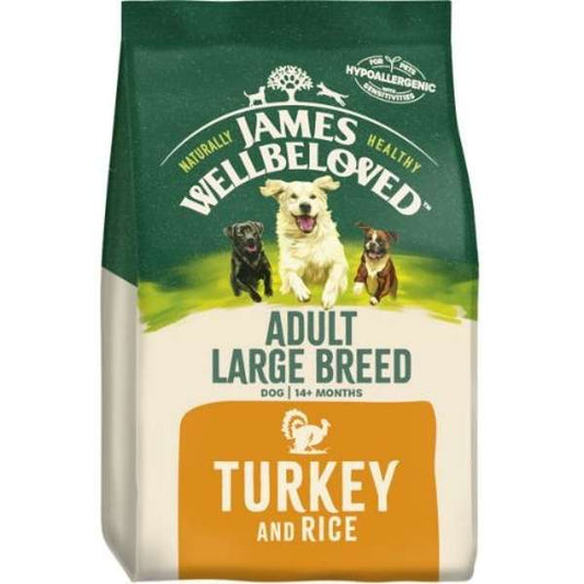 James Wellbeloved Adult Large Breed Turkey & Rice 15kg -  Free P&P
