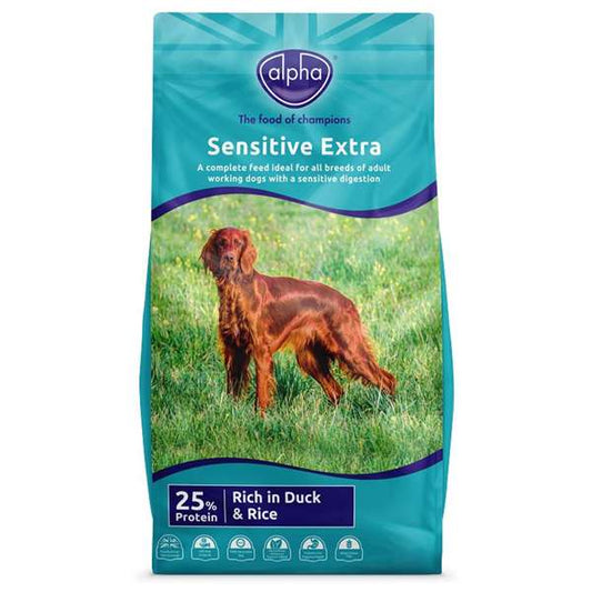 Alpha Sensitive Extra with Duck & Rice 15kg - FREE P&P