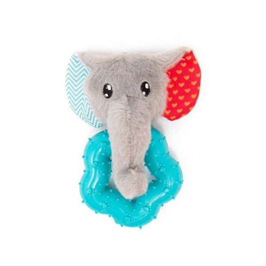 Great & Small Soft Elephant Face & TPR Star Dog Toy