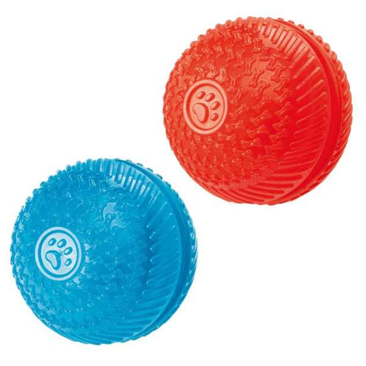 Gor Pets Gor Flex Squeaky Treat Ball 8cm (Red or Blue)