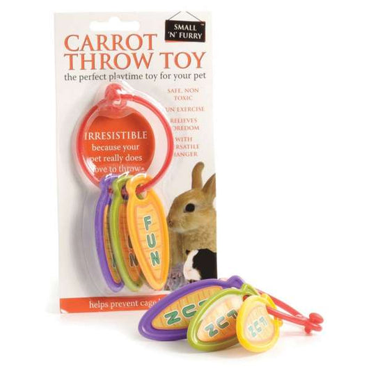 Small-N-Furry Carrot Throw Toy