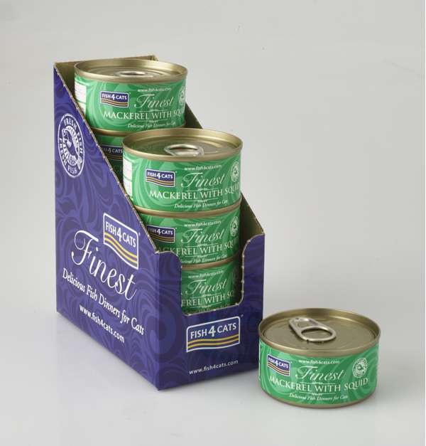 Fish4Cats Cans Mackerel with Squid 70g x 10