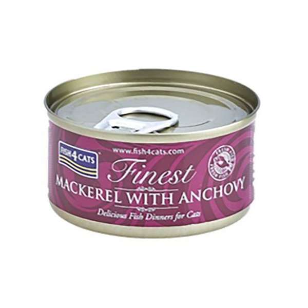 Fish4Cats Cans Mackerel with Anchovy 70g tin - Case of 10