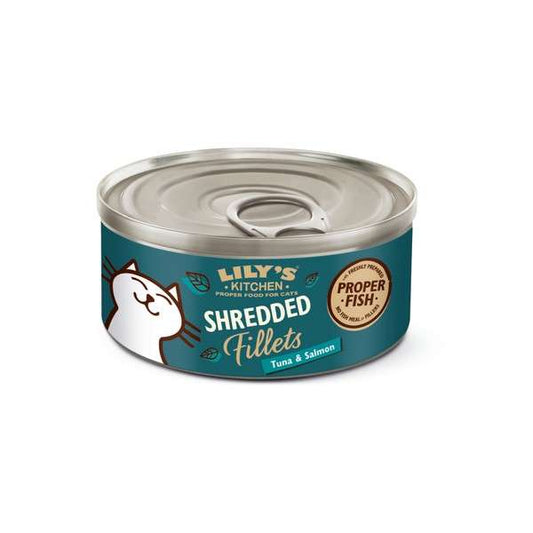 Lilys Kitchen Fillets Tuna & Salmon In Broth For Cats 24 x 70g