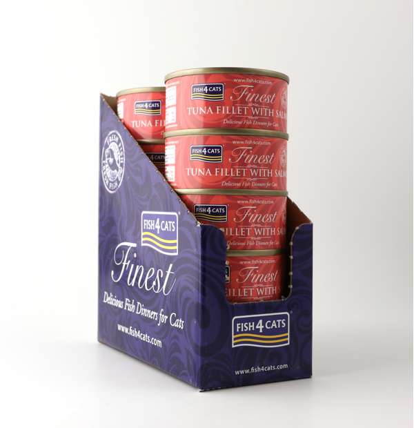 Fish4Cats Cans Tuna Fillet with Salmon 70g x 10