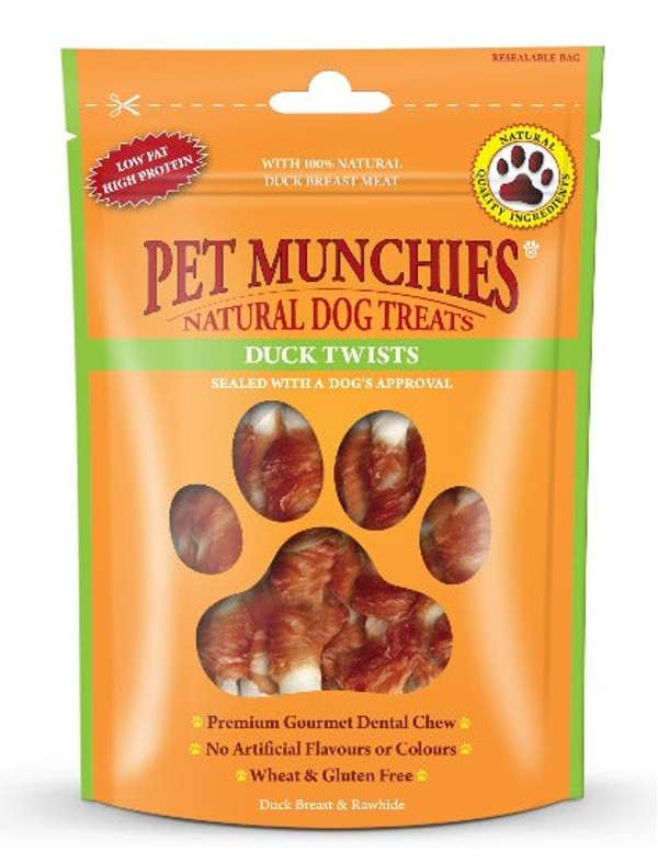 Pet Munchies Dog Treats Duck Twists 80g - Case of 8