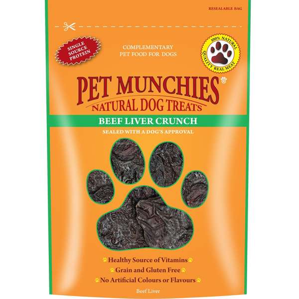 Pet Munchies Beef Liver Crunch Dog Treats 90g