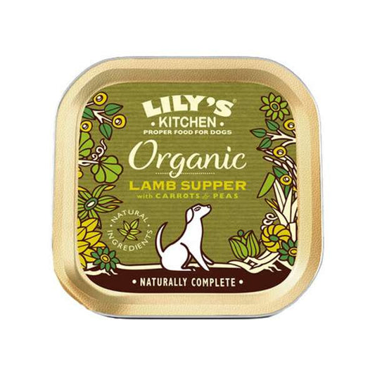 Lilys Kitchen Organic Lamb Supper With Carrots & Peas For Dogs 11 x 150g