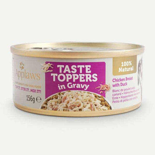 Applaws Taste Toppers Dog Can Chicken & Duck in Gravy 156g - Case of 12