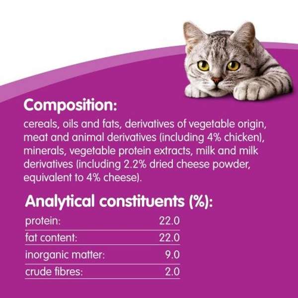 Whiskas Temptations Chicken & Cheese 8 x 60g