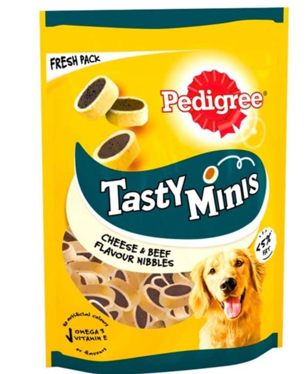 Pedigree Tasty Minis Cheesy Nibbles - Beef & Cheese 140g (Case of 8)