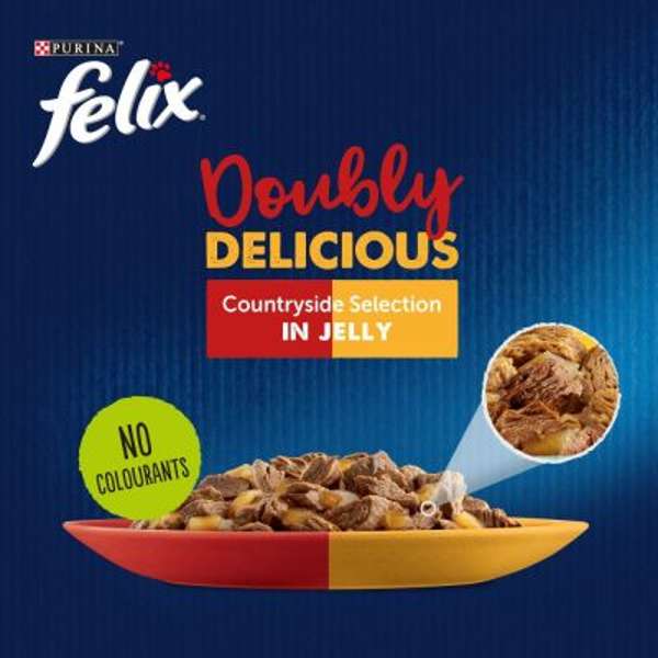 Felix 'As Good as it Looks' Cat Pouch - Doubly Delicious Countryside Selection 40 x85g