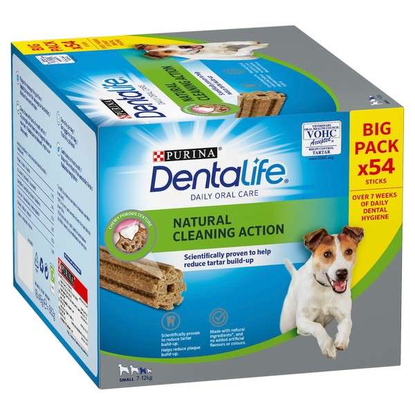 Dentalife Small Dog Treat Dental Chew 54 Sticks - Pack of 2