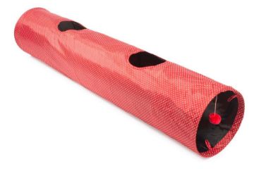 Ancol XL Cat Play Tunnel 130cm Red Polka