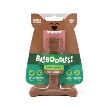 Bamboodles T-Bone Chew Toy For Dogs Beef Flavour